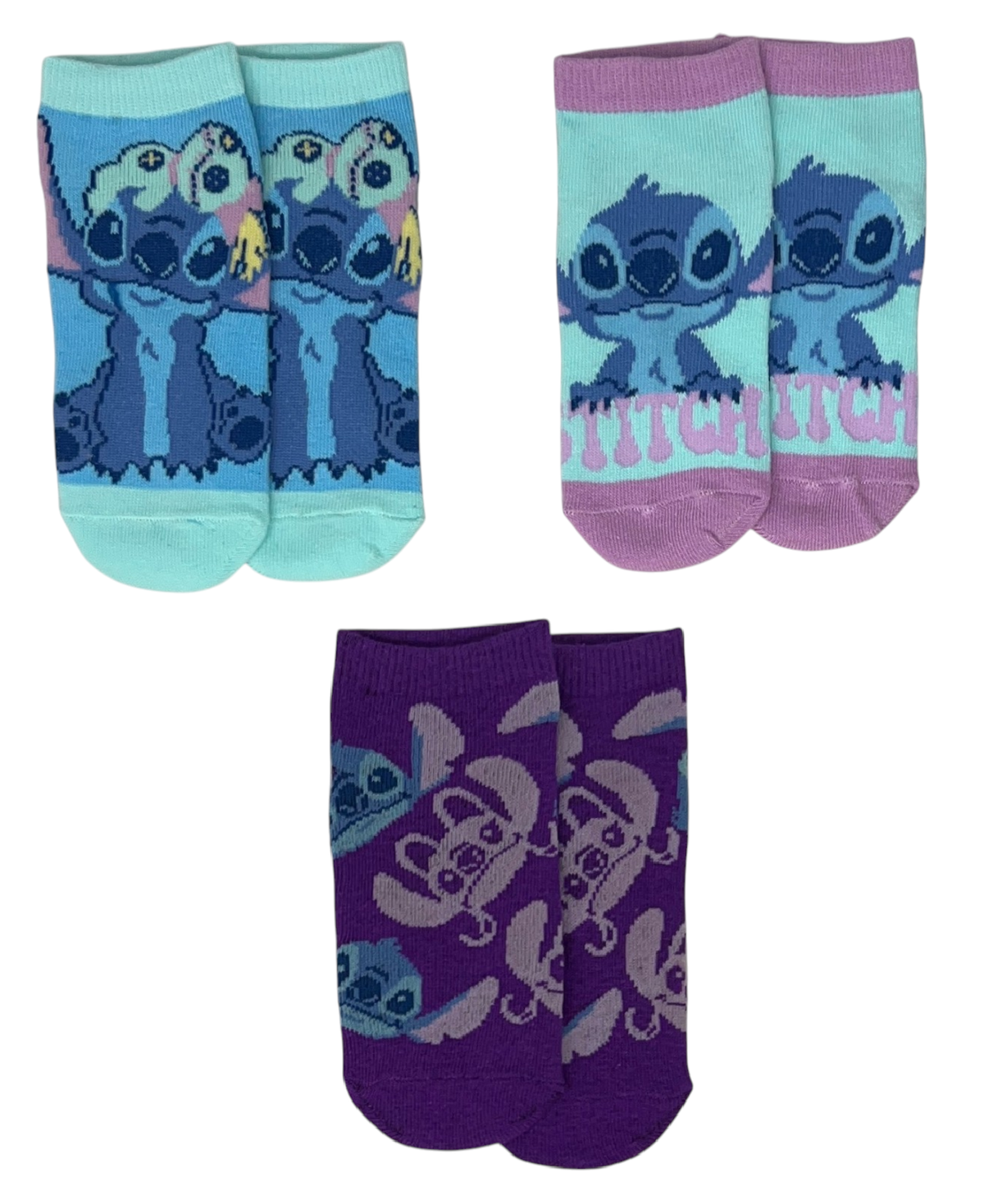 Calzini Stitch DISNEY in Misto Cotone 3 Paia Assortiti 23/34 - Ez06019/1