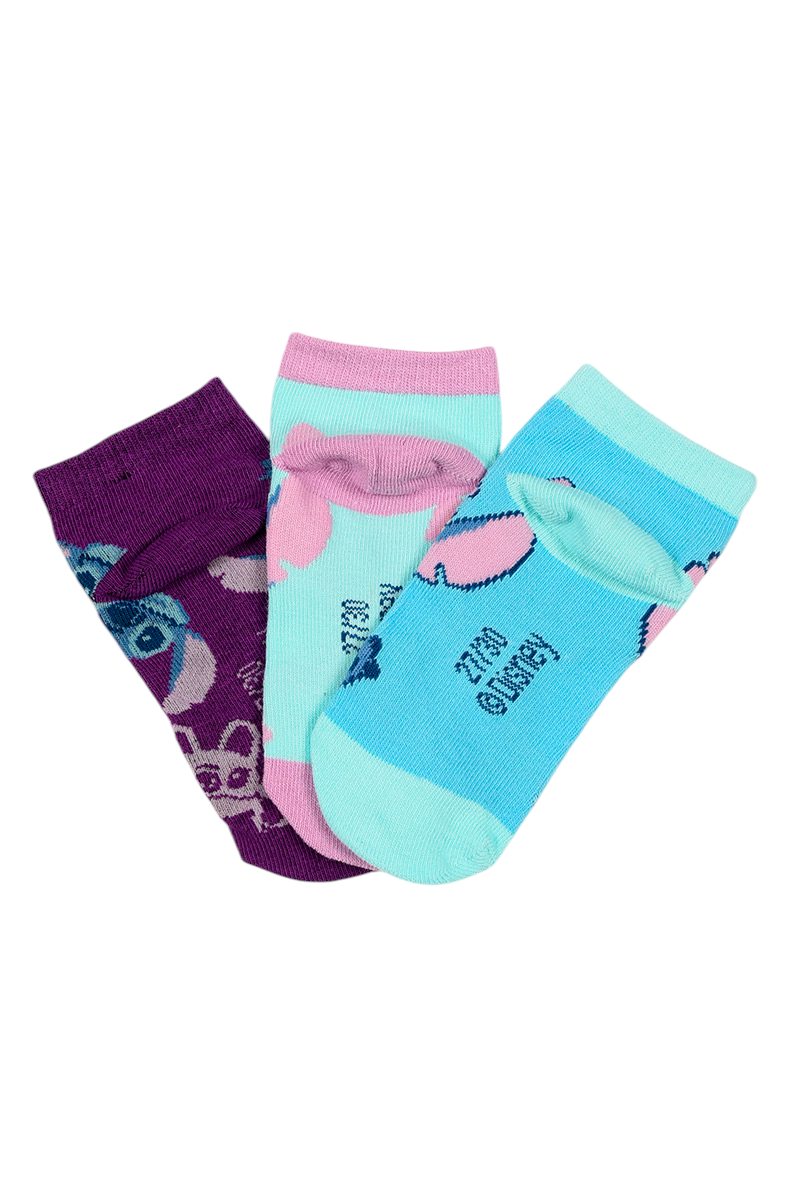 Calzini Stitch DISNEY in Misto Cotone 3 Paia Assortiti 23/34 - Ez06019/1