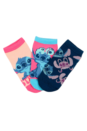 Calzini Stitch DISNEY in Misto Cotone 3 Paia Assortiti 23/34 - Ez06019/2