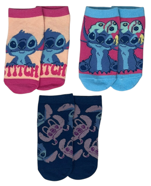 Calzini Stitch DISNEY in Misto Cotone 3 Paia Assortiti 23/34 - Ez06019/2