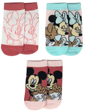 Calzini Minnie DISNEY in Misto Cotone 3 Paia Assortiti 23/34 - Ez06023/1