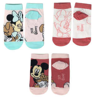Calzini Minnie DISNEY in Misto Cotone 3 Paia Assortiti 23/34 - Ez06023/1