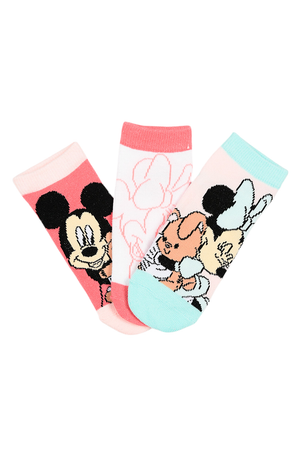 Calzini Minnie DISNEY in Misto Cotone 3 Paia Assortiti 23/34 - Ez06023/1
