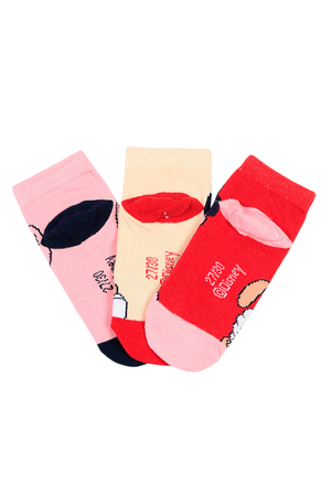 Calzini Minnie DISNEY in Misto Cotone 3 Paia Assortiti 23/34 - Ez06023/2