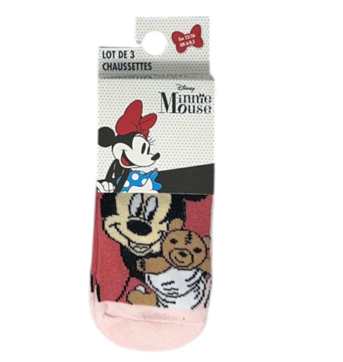 Calzini Minnie DISNEY in Misto Cotone 3 Paia Assortiti 23/34 - Ez06023/2