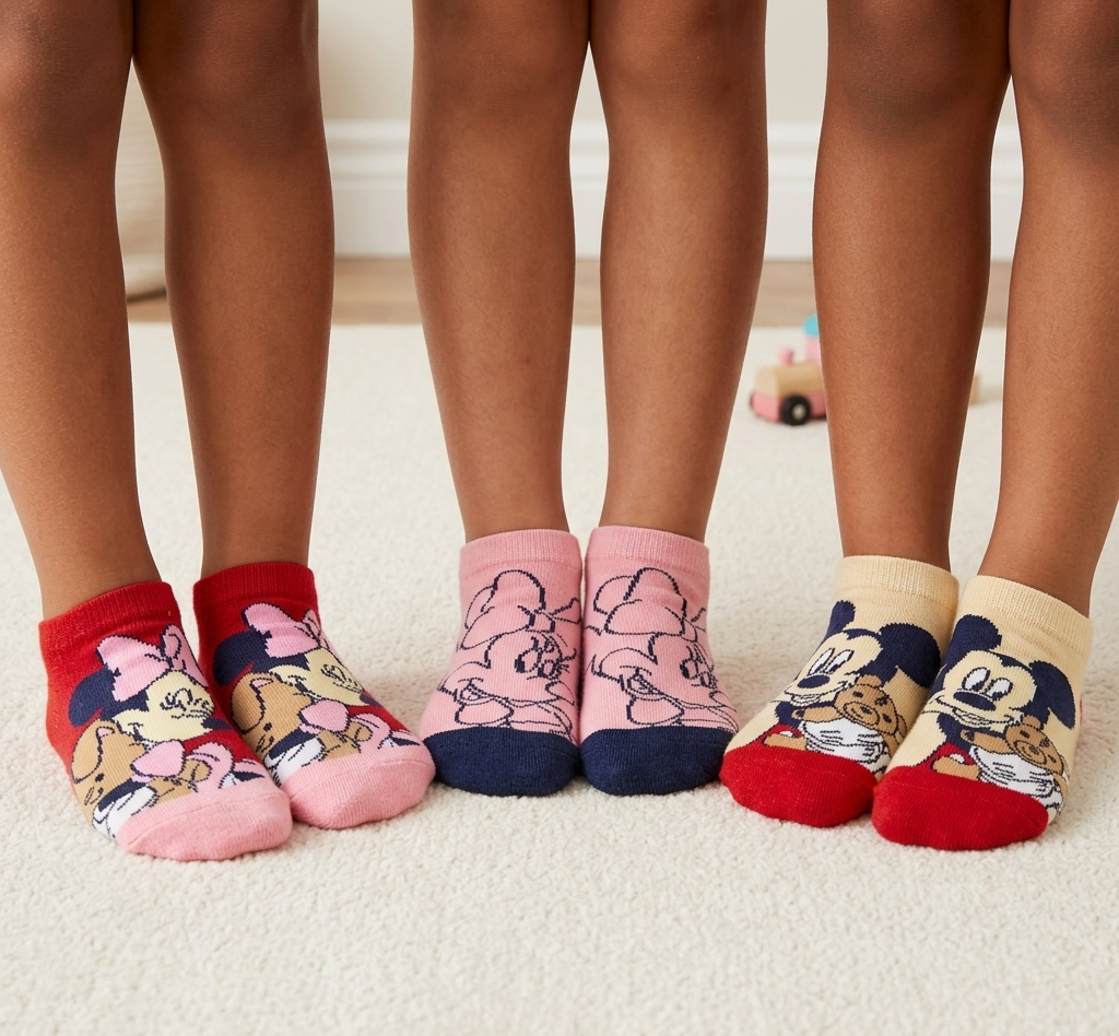 Calzini Minnie DISNEY in Misto Cotone 3 Paia Assortiti 23/34 - Ez06023/2
