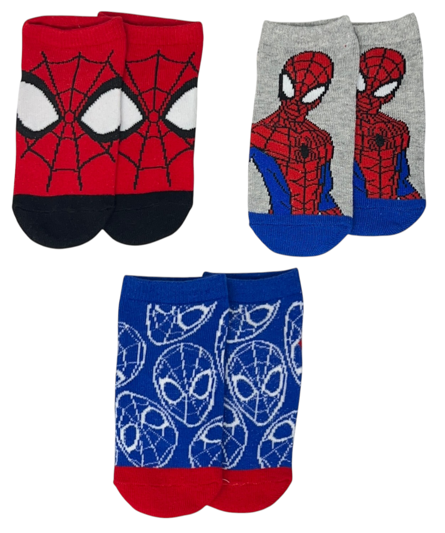 Calzini Spiderman MARVEL in Misto Cotone 3 Paia Assortiti 23/34 - Ez06042/1