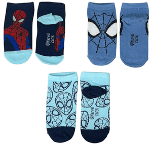 Calzini Spiderman MARVEL in Misto Cotone 3 Paia Assortiti 23/34 - Ez06042/2