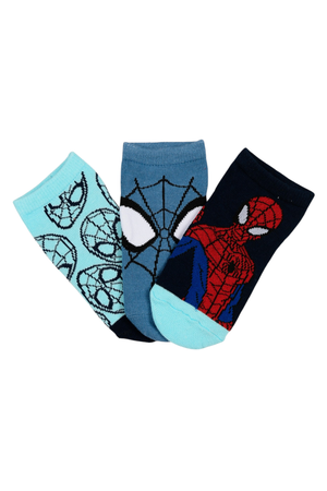 Calzini Spiderman MARVEL in Misto Cotone 3 Paia Assortiti 23/34 - Ez06042/2