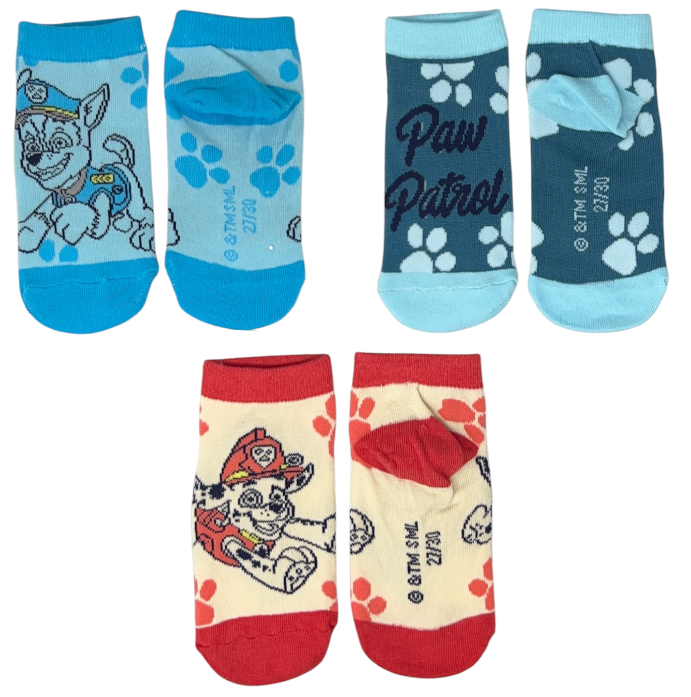 Calzini Paw Patrol in Misto Cotone 3 Paia Assortiti 23/34 - Ez06032/1