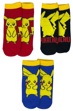 Calzini Pikachu Pokemonl in Misto Cotone 3 Paia Assortiti 27/37 - Ez06034/1