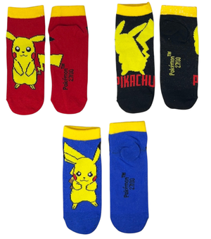 Calzini Pikachu Pokemonl in Misto Cotone 3 Paia Assortiti 27/37 - Ez06034/1