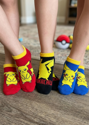 Calzini Pikachu Pokemonl in Misto Cotone 3 Paia Assortiti 27/37 - Ez06034/1