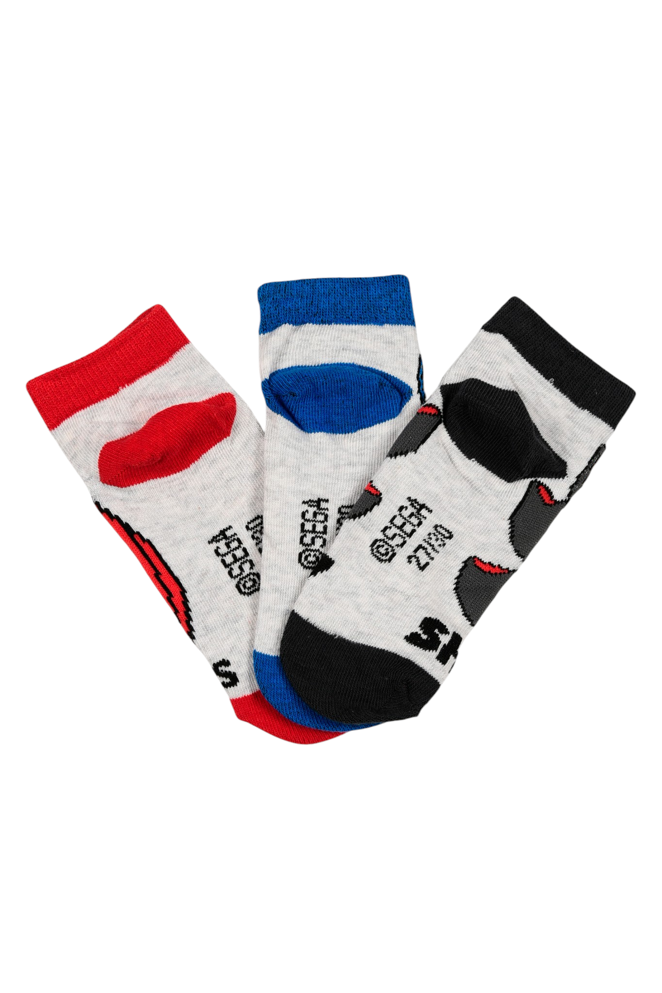 Calzini Sonic in Misto Cotone 3 Paia Assortiti 23/34 - Ez06036/2