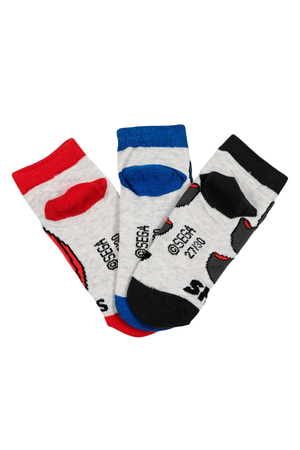 Calzini Sonic in Misto Cotone 3 Paia Assortiti 23/34 - Ez06036/2