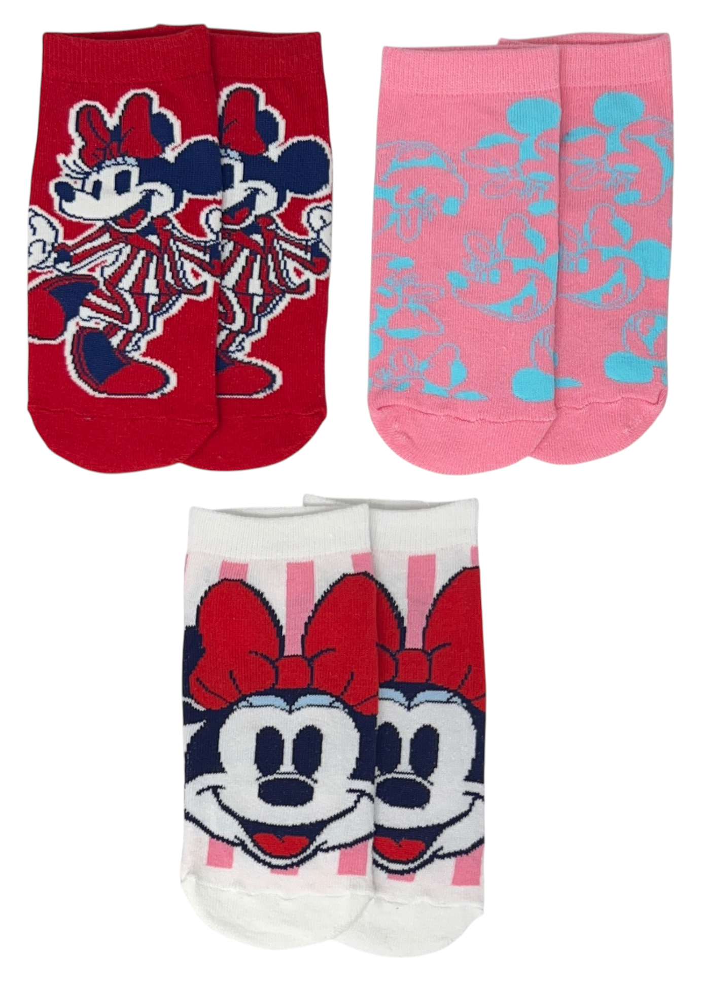 Calzini Minnie DISNEY in Misto Cotone 3 Paia Assortiti Adulto 36/41 - Ez39001/1