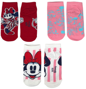 Calzini Minnie DISNEY in Misto Cotone 3 Paia Assortiti Adulto 36/41 - Ez39001/1