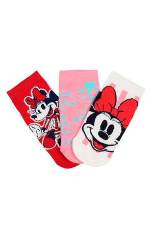 Calzini Minnie DISNEY in Misto Cotone 3 Paia Assortiti Adulto 36/41 - Ez39001/1