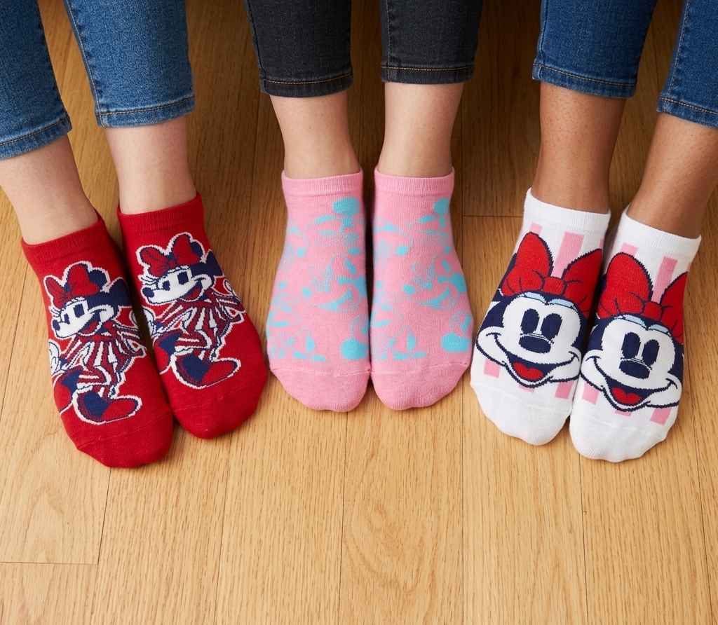 Calzini Minnie DISNEY in Misto Cotone 3 Paia Assortiti Adulto 36/41 - Ez39001/1