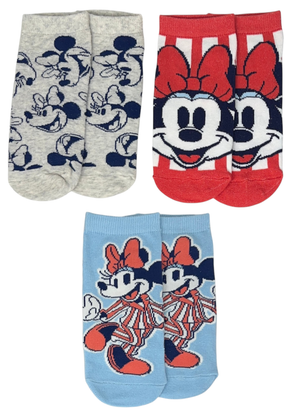 Calzini Minnie DISNEY in Misto Cotone 3 Paia Assortiti Adulto 36/41 - Ez39001/2