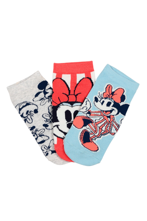 Calzini Minnie DISNEY in Misto Cotone 3 Paia Assortiti Adulto 36/41 - Ez39001/2