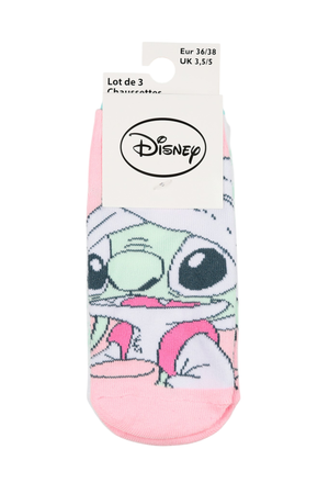 Calzini Stitch DISNEY in Misto Cotone 3 Paia Assortiti Adulto 36/41 - Ez39000/1