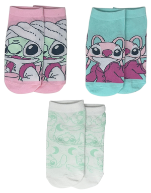 Calzini Stitch DISNEY in Misto Cotone 3 Paia Assortiti Adulto 36/41 - Ez39000/1