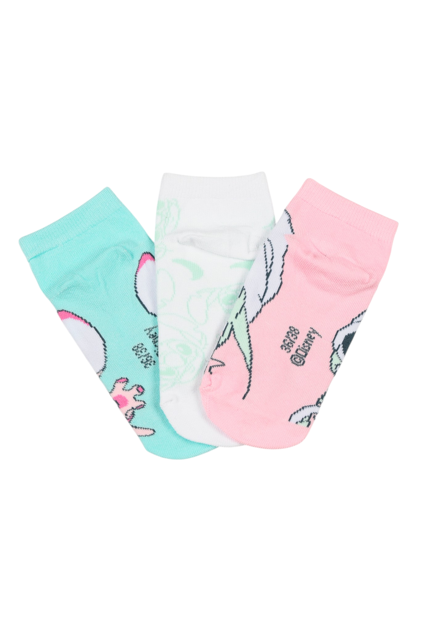 Calzini Stitch DISNEY in Misto Cotone 3 Paia Assortiti Adulto 36/41 - Ez39000/1