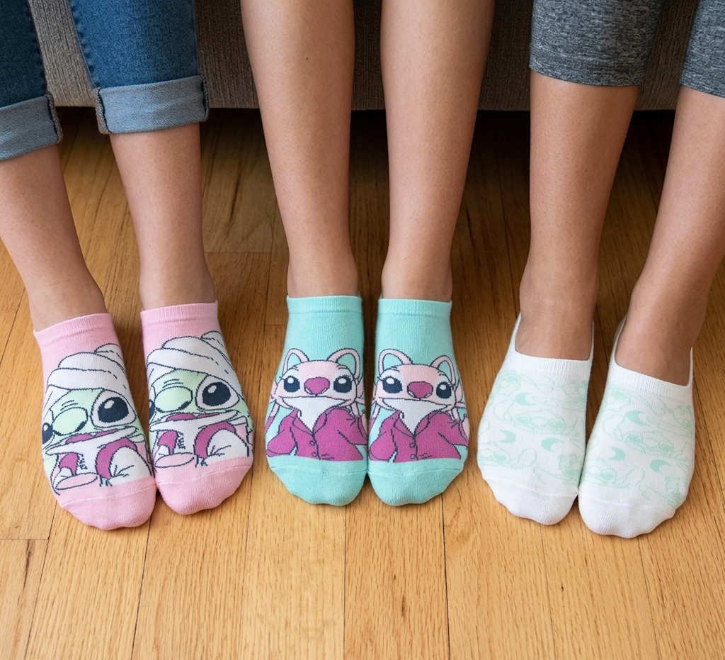 Calzini Stitch DISNEY in Misto Cotone 3 Paia Assortiti Adulto 36/41 - Ez39000/1