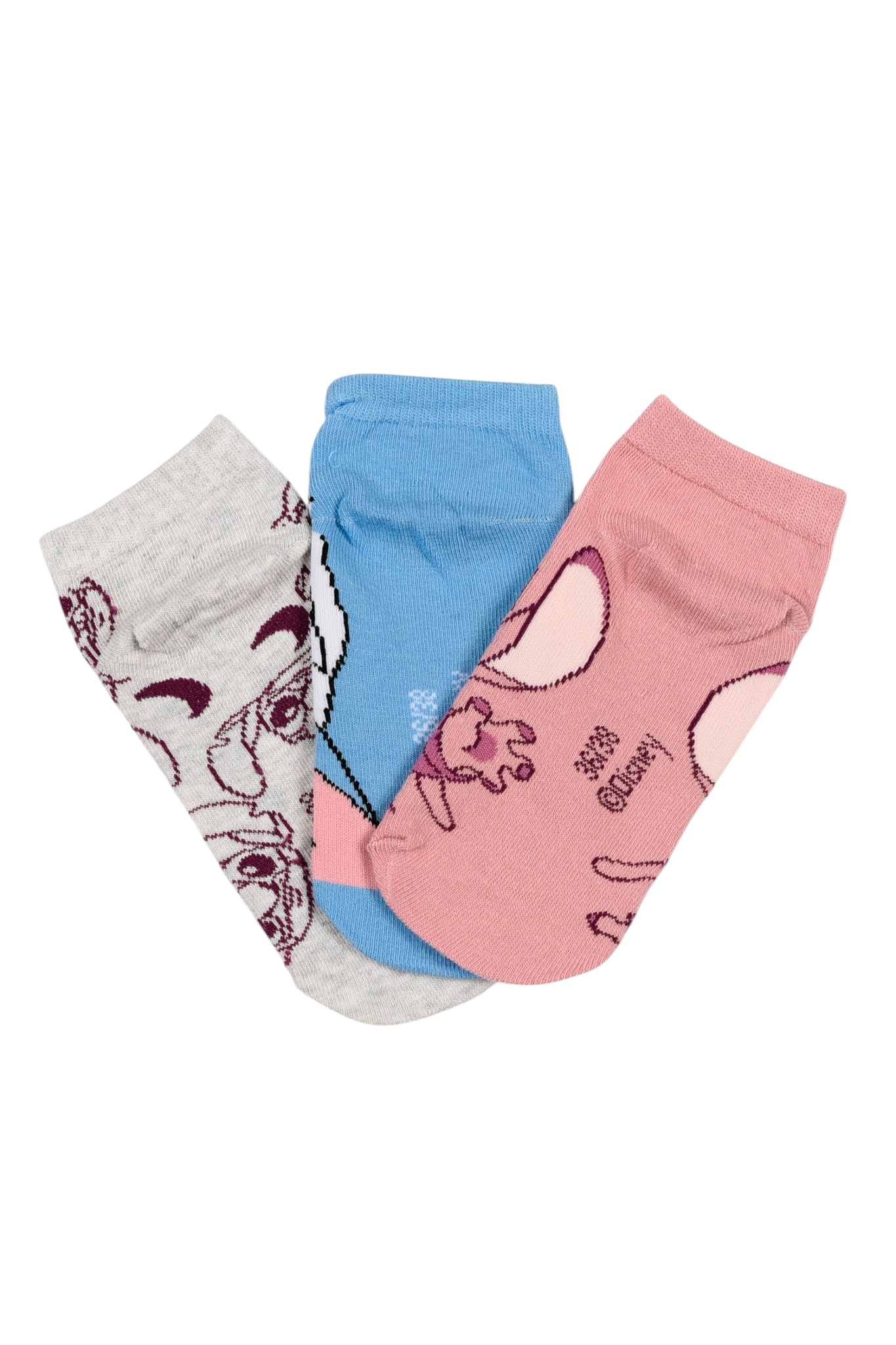 Calzini Stitch DISNEY in Misto Cotone 3 Paia Assortiti Adulto 36/41 - Ez39000/2