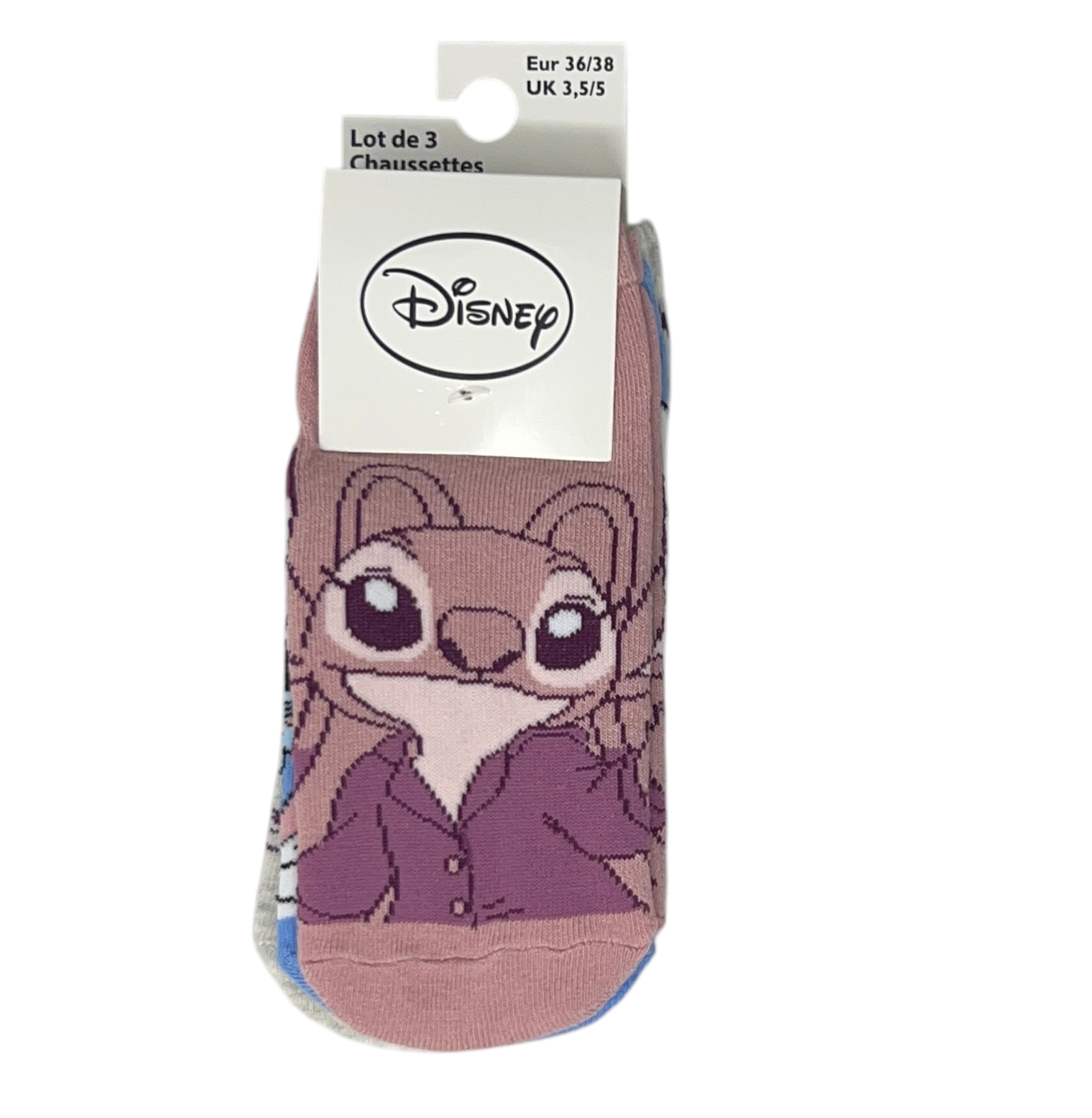Calzini Stitch DISNEY in Misto Cotone 3 Paia Assortiti Adulto 36/41 - Ez39000/2