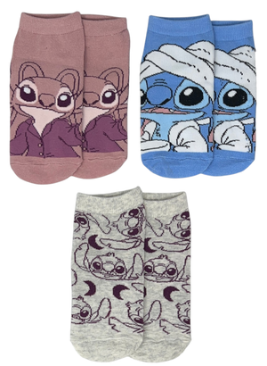 Calzini Stitch DISNEY in Misto Cotone 3 Paia Assortiti Adulto 36/41 - Ez39000/2