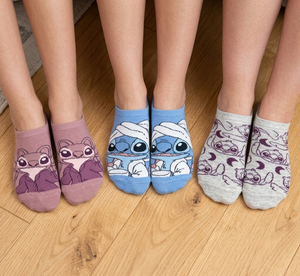 Calzini Stitch DISNEY in Misto Cotone 3 Paia Assortiti Adulto 36/41 - Ez39000/2