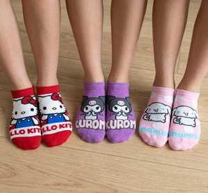 Calzini Hello Kitty Sanrio in Misto Cotone 3 Paia Assortiti Adulto 36/41 - Ez39005/1