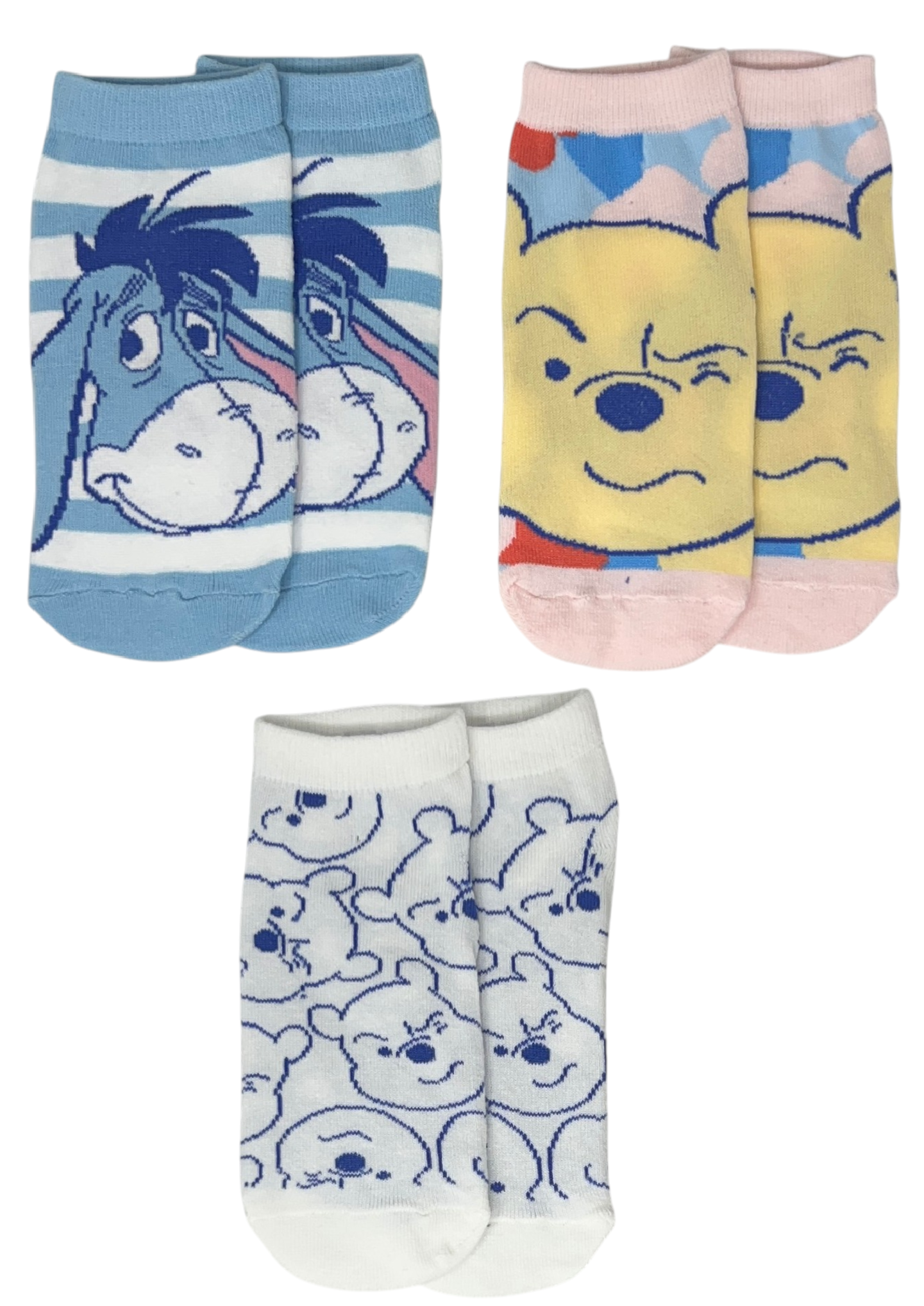 Calzini Winnie the Pooh DISNEY in Misto Cotone 3 Paia Assortiti Adulto 36/41 - Ez39002/1