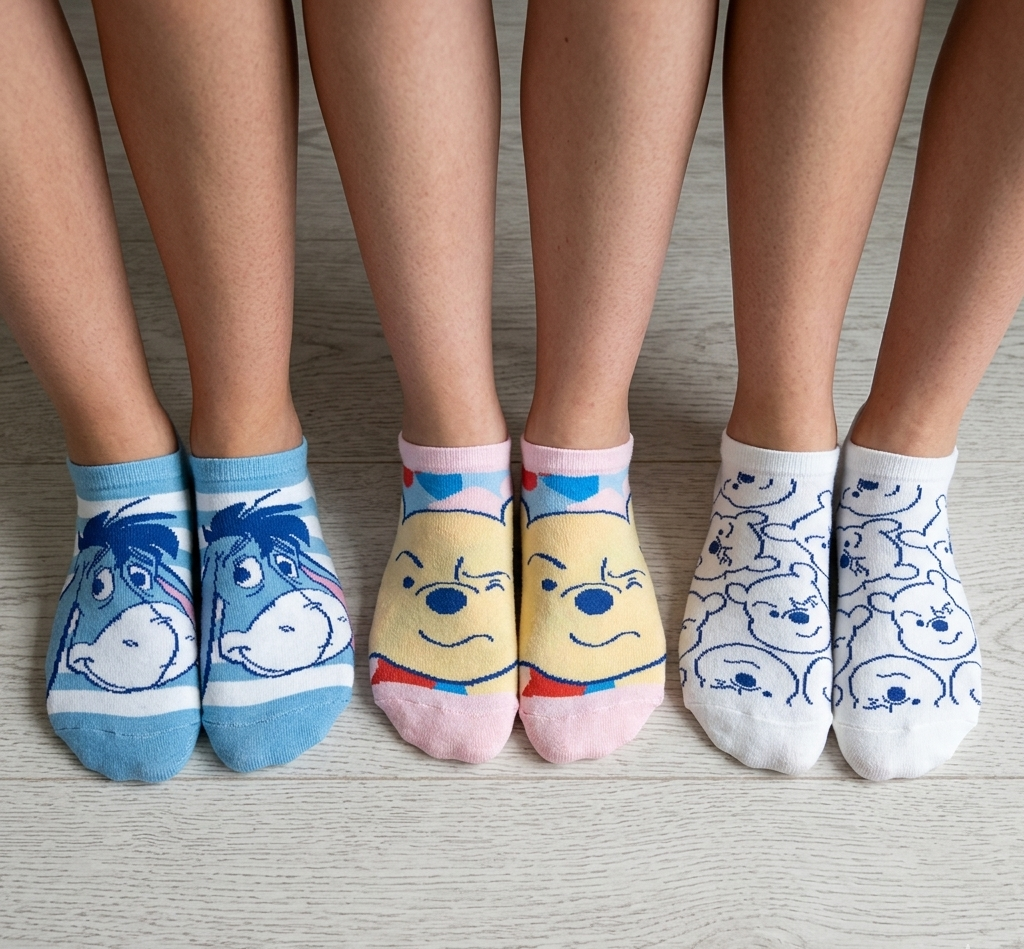Calzini Winnie the Pooh DISNEY in Misto Cotone 3 Paia Assortiti Adulto 36/41 - Ez39002/1