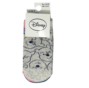 Calzini Winnie the Pooh DISNEY in Misto Cotone 3 Paia Assortiti Adulto 36/41 - Ez39002/2