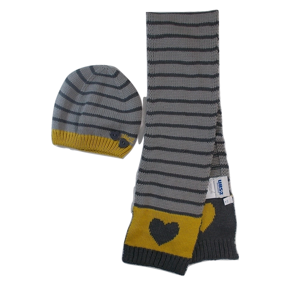 Cappello con Sciarpa Ubs2 Bambina Neonata 3/24 Mesi - 6404