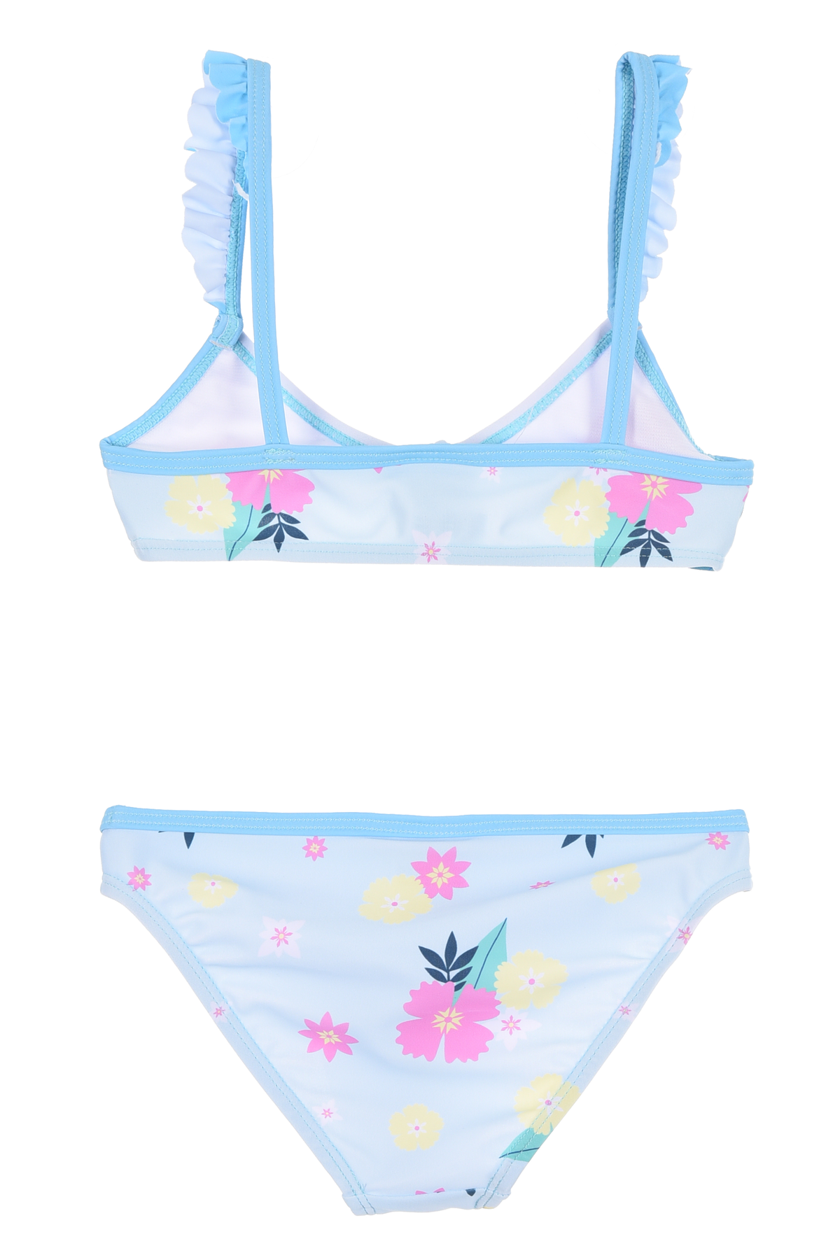 Costume da Bagno Frozen DISNEY 2 Pezzi Bikini Mare Top e Slip Bambina - Ez18055celeste