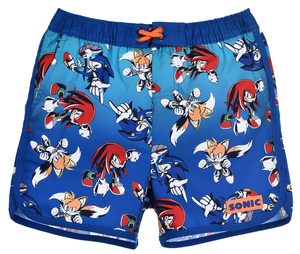 Costume da Bagno Sonic Knuckles Tails Modello Pantaloncini Mare Bermuda Bambini - Ez18148blu