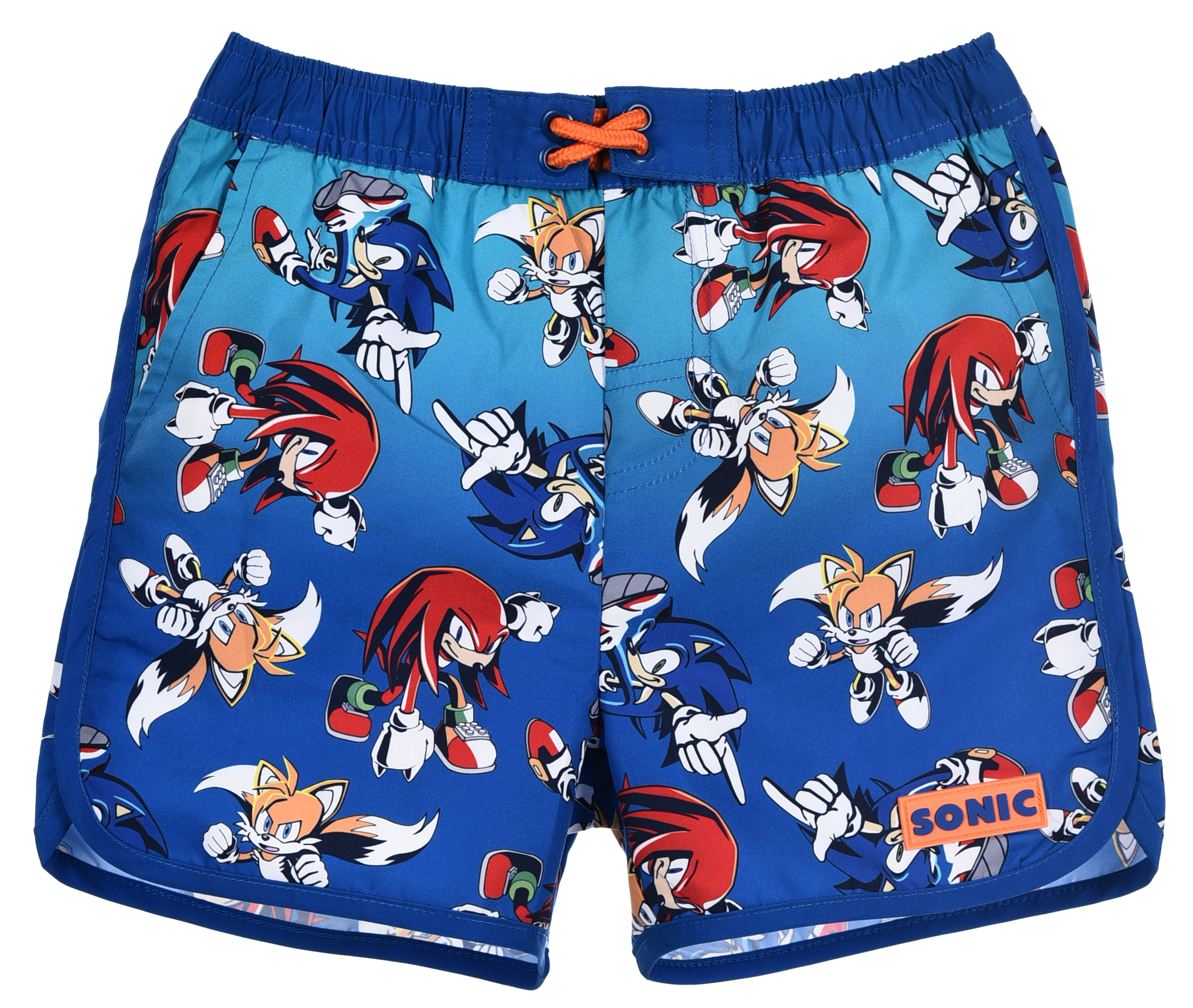 Costume da Bagno Sonic Knuckles Tails Modello Pantaloncini Mare Bermuda Bambini - Ez18148blu
