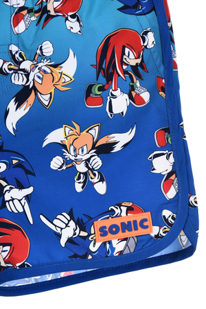 Costume da Bagno Sonic Knuckles Tails Modello Pantaloncini Mare Bermuda Bambini - Ez18148blu