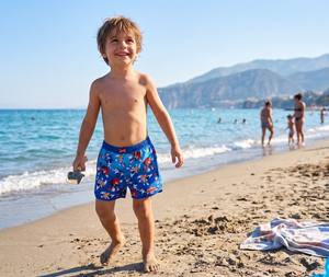 Costume da Bagno Sonic Knuckles Tails Modello Pantaloncini Mare Bermuda Bambini - Ez18148blu