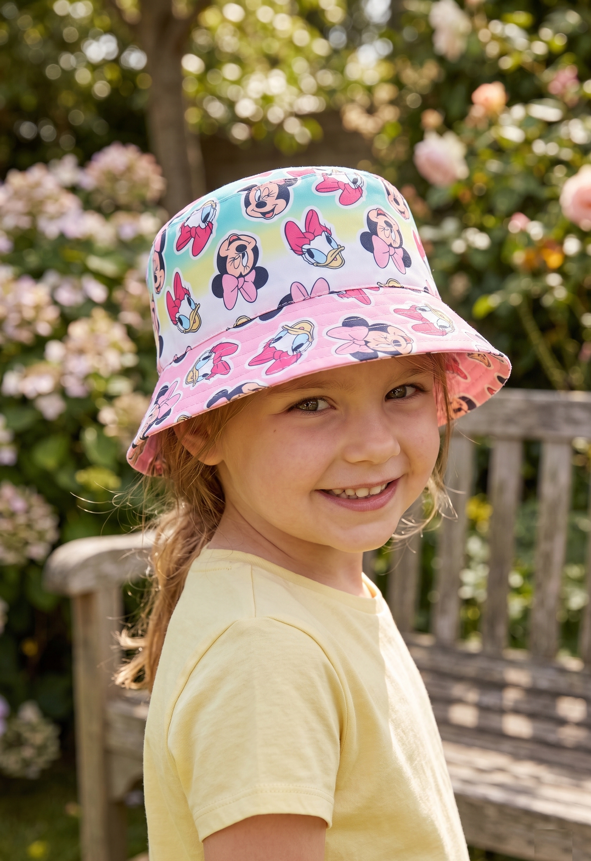 Cappello Minnie Paperina DISNEY Berretto Modello Alla Pescatora Bambina - Ez45002rosa