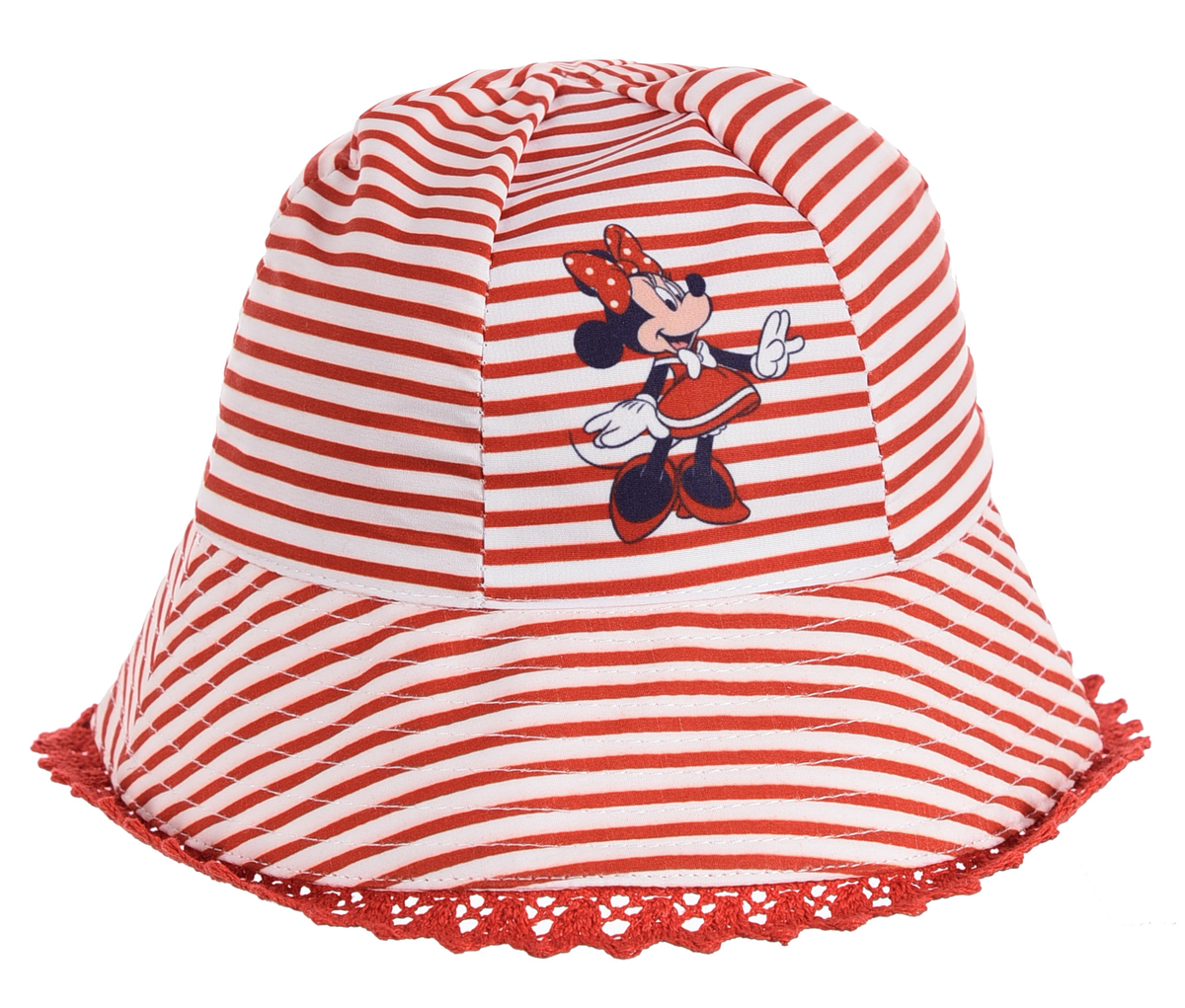 Cappello Minnie DISNEY Berretto Modello Alla Pescatora Bucket Bambina - Ez45006rosso
