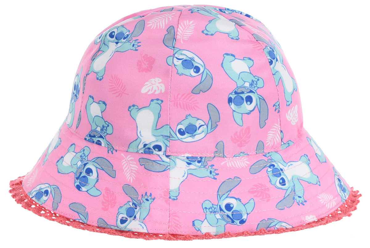 Cappello Stitch DISNEY Berretto Modello Alla Pescatora Bucket Bambina - Ez45001fucsia