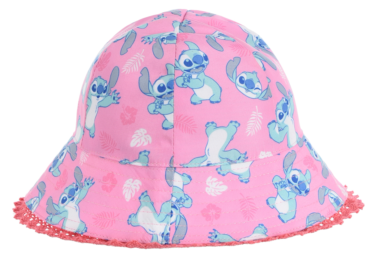 Cappello Stitch DISNEY Berretto Modello Alla Pescatora Bucket Bambina - Ez45001fucsia
