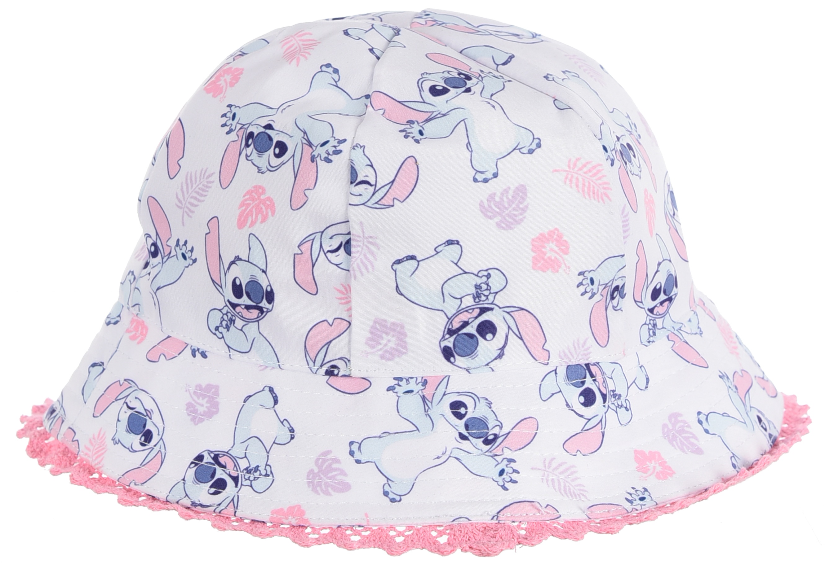 Cappello Stitch DISNEY Berretto Modello Alla Pescatora Bucket Bambina - Ez45001bianco