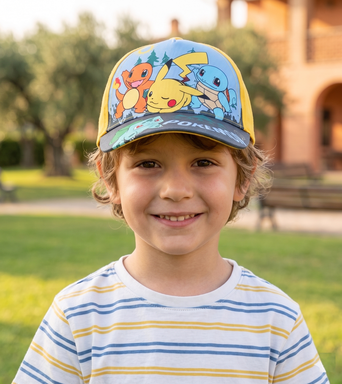 Cappello Pikachu Pokémon con Visiera Berretto Estivo Regolabile Bambino - Ez40006giallo