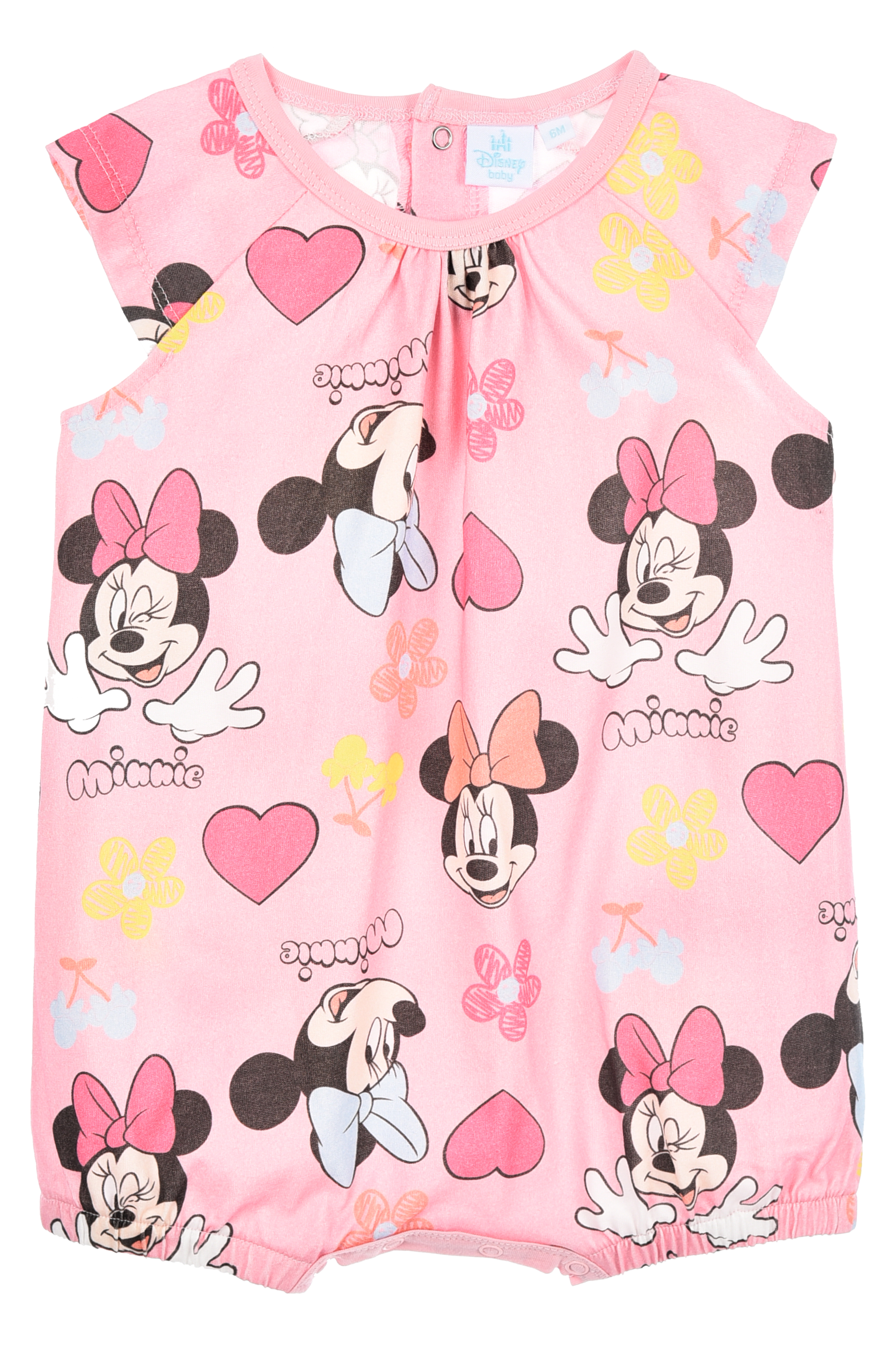Pagliaccetto Minnie DISNEY Body Smanicato 100% Cotone Neonata - Ez00005rosa